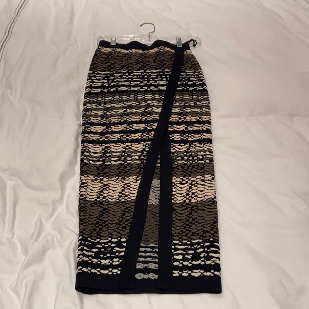 Ronny Kobo slit midi skirt.